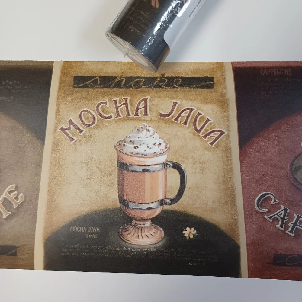 Wallpaper Border Café Coffee Cappuccino 2 rolls